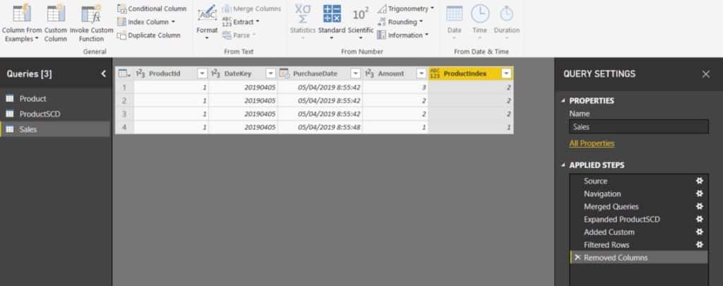 PowerBI temporal tables for SCDs