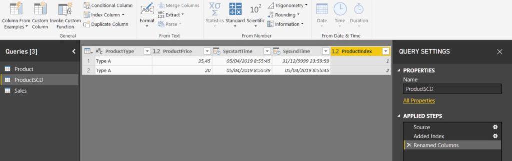 PowerBI temporal tables for Slowly Changing Dimensions