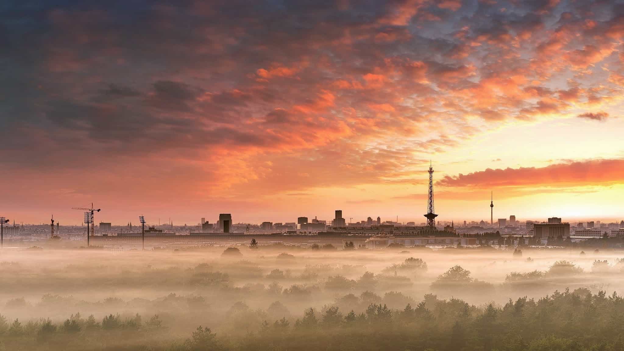 sunrise in berlin, the tech capital of Germany
