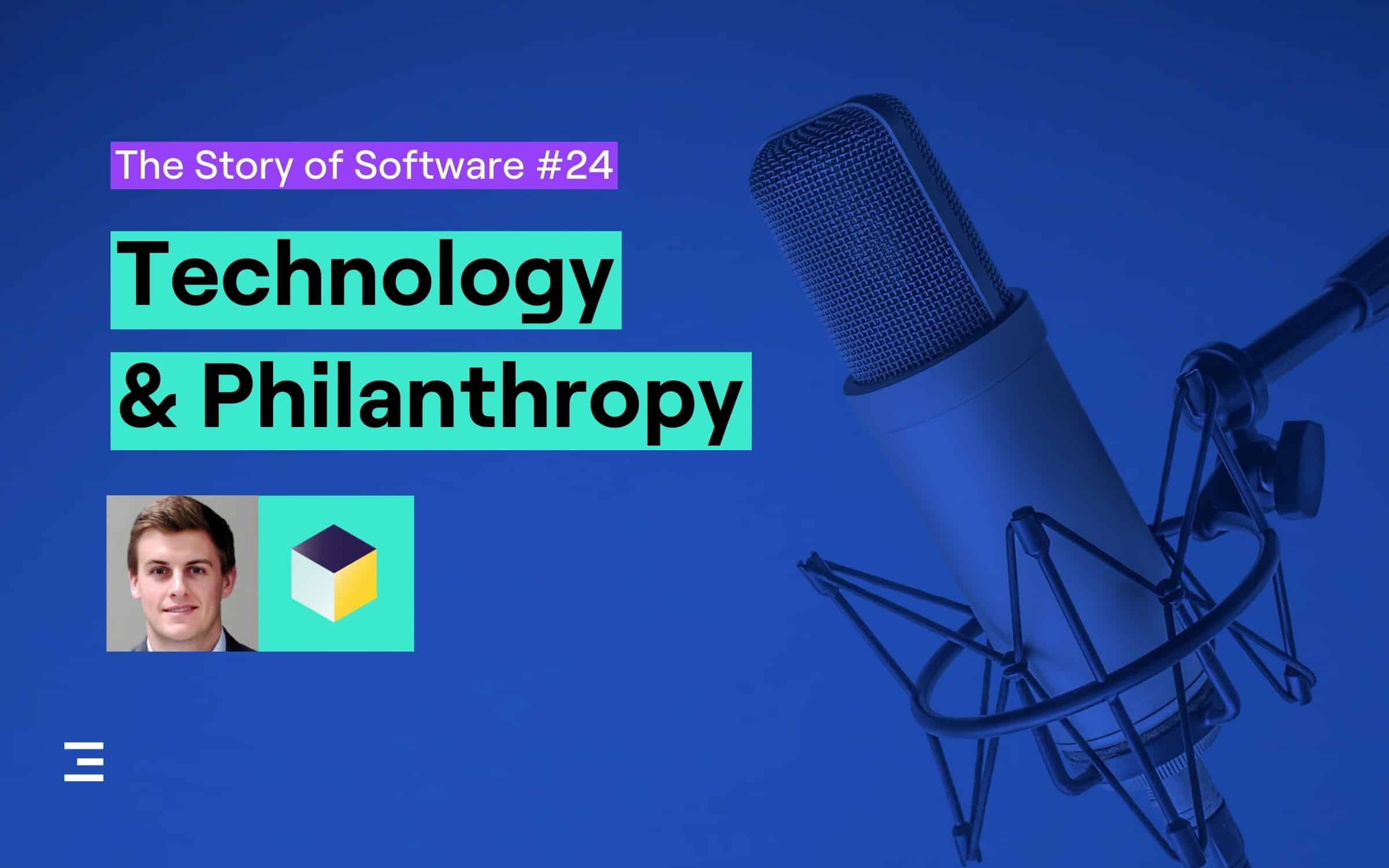 story of software podcast banner for technology and philanthropy episode