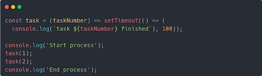 Asynchronous code example