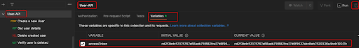 Postman collection variables