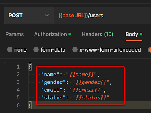 test creation with Postman