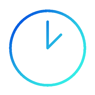 clock representing hiring duration for software developers