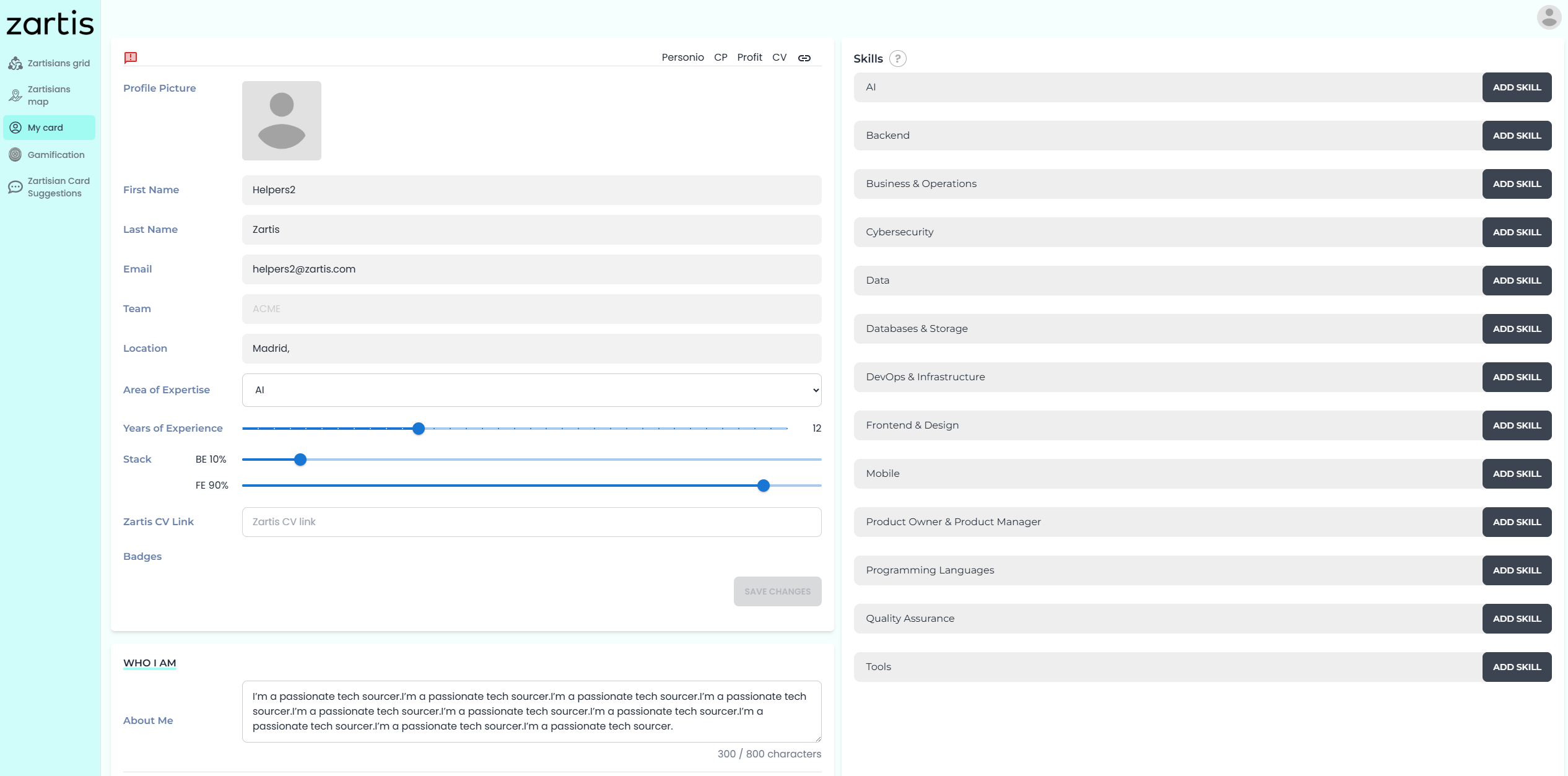 zartis software project using screenplay pattern