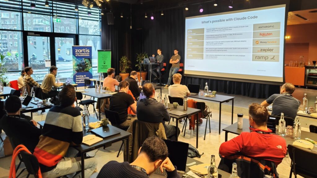 People at the Claude Code Lab workshop in Amsterdam