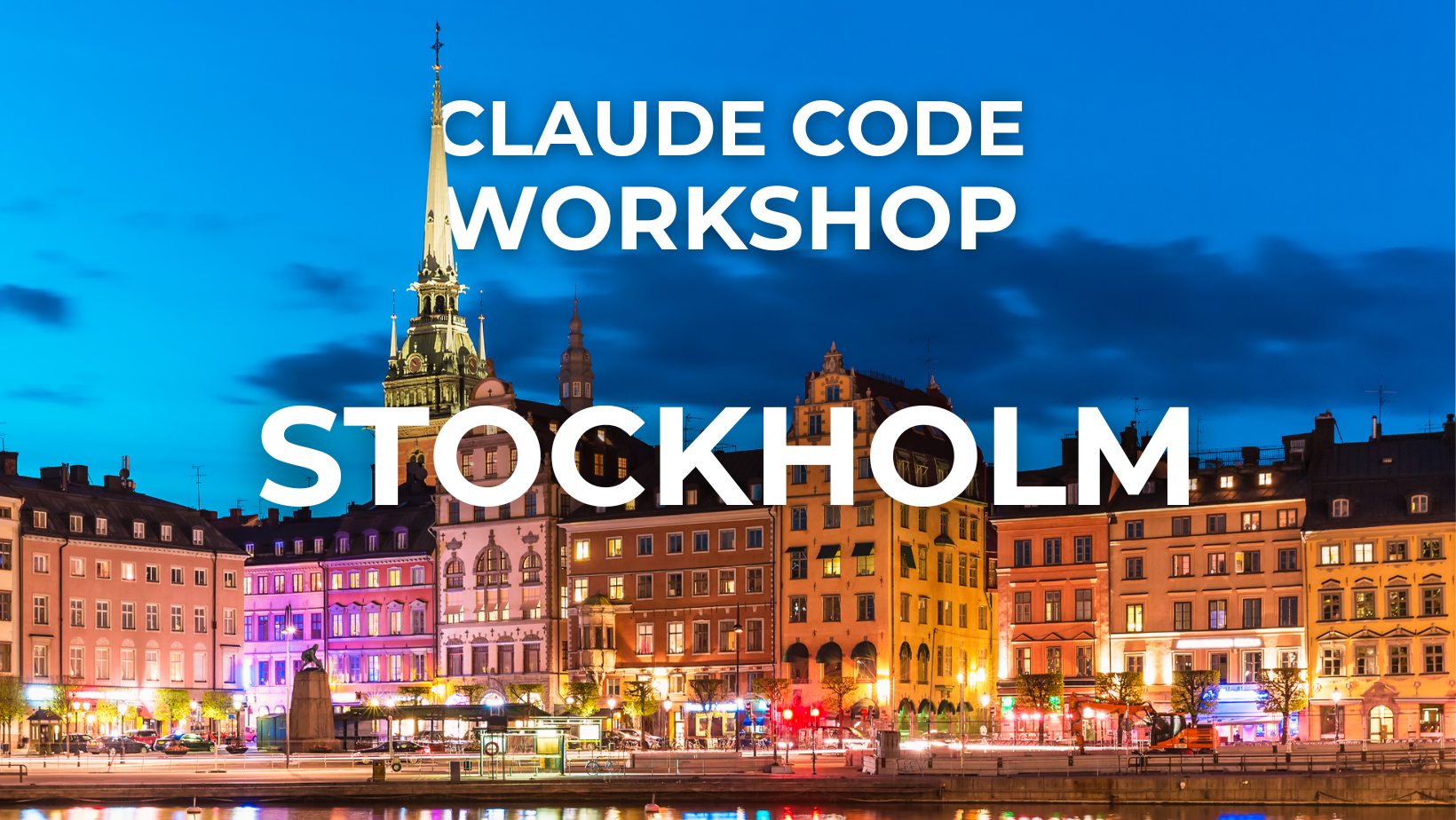 Stockholm city view, where Zartis Claude Code Workshop will take place